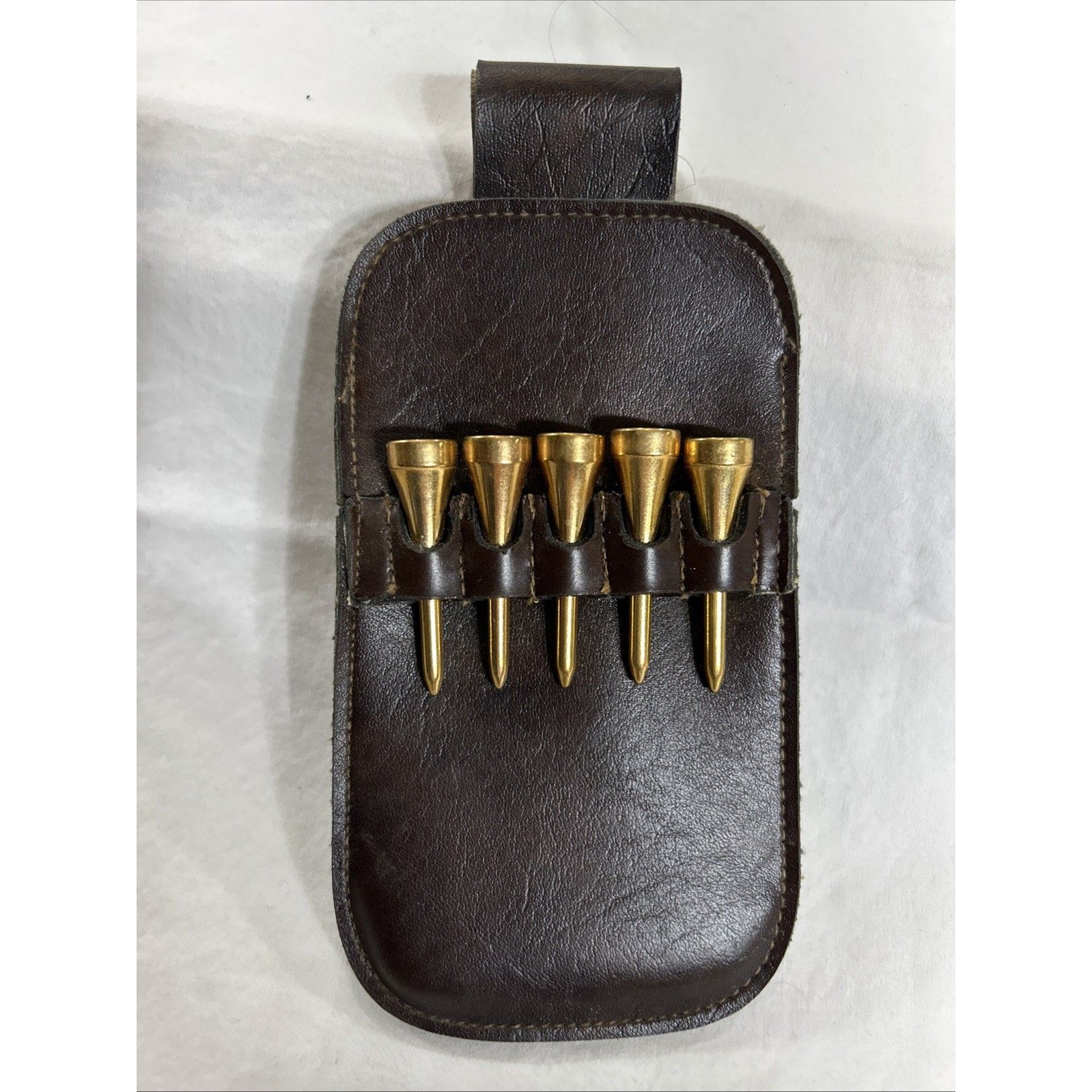 Golf Bag Tag With 5 Tees Pocket Vintage Golf Accessory Club Sports Gift